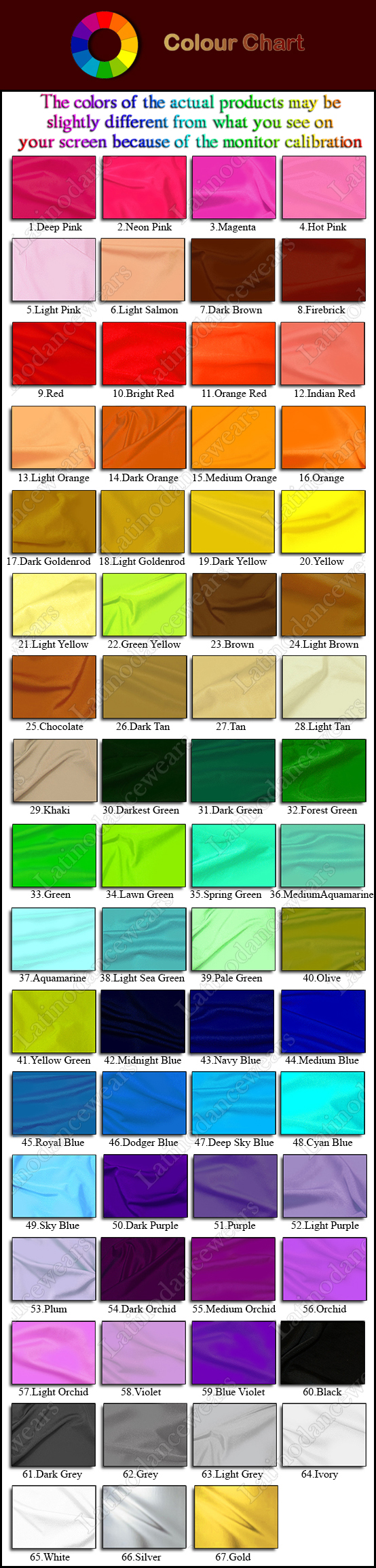 Colour Chart